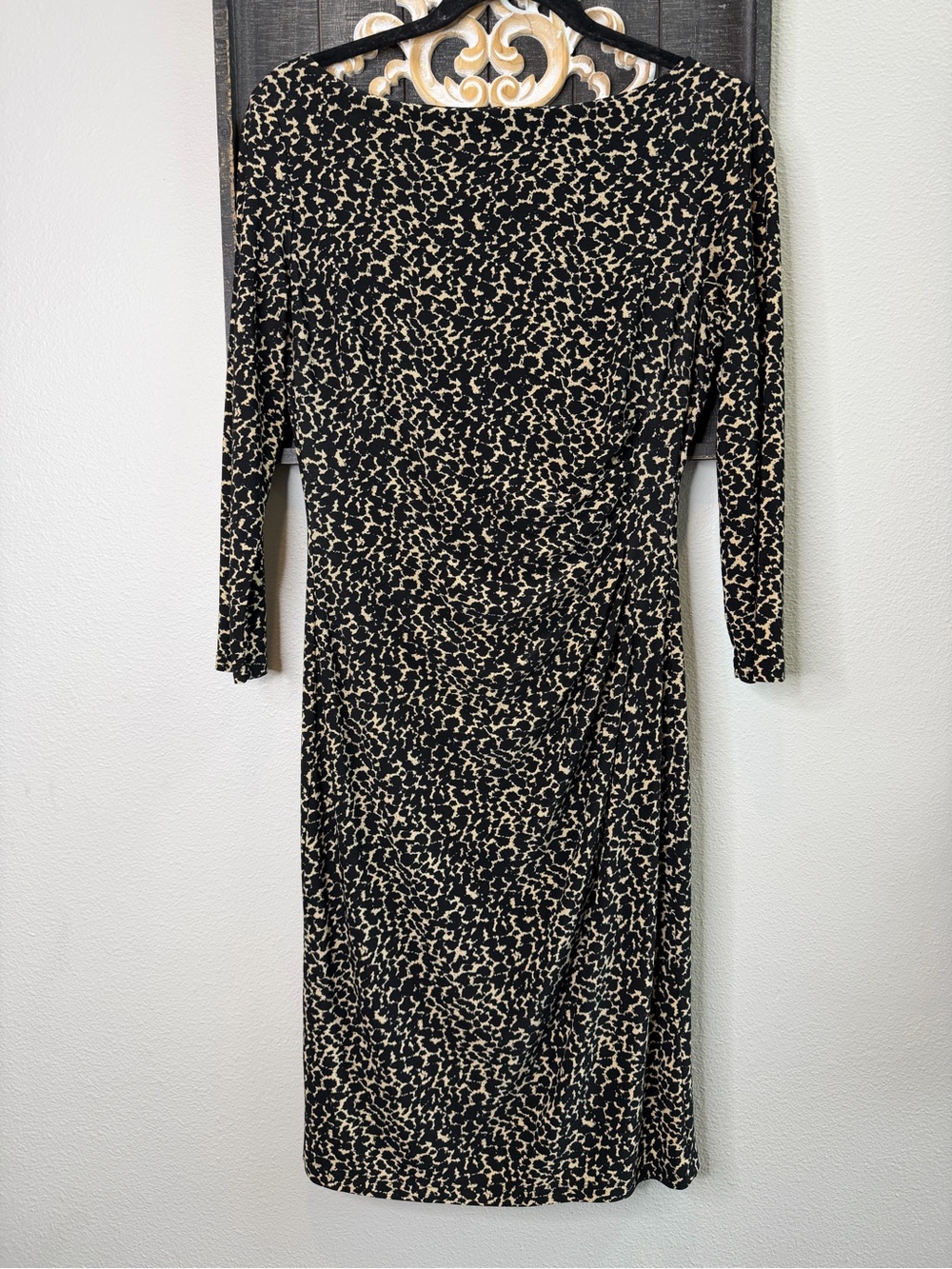Lauren Ralph Lauren Leopard Print Ruched Sheath Dress